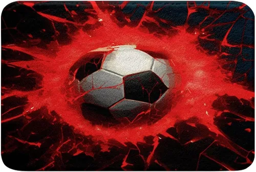 Vista 9 de Feelyou Tapetes de baño de fútbol para niños, niñas, mujeres y hombres, antideslizantes, para baño, juegos de pelota, decoración de habitación, 16 x