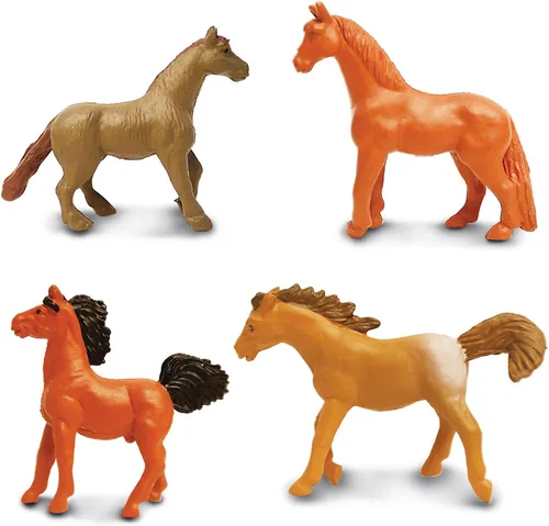 Vista 7 de Safari Ltd. Horses TOOB - 12 mini figuras pintadas a mano incluyendo frisón, Haflinger, semental, bahía, castaño, Jutlandia, Trakehner, Clydesdale
