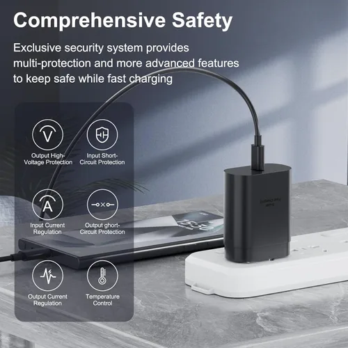 Vista 3 de Samsung USB-C - Adaptador de alimentación de carga súper rápida, bloque de carga PD de 25 W para Samsung Galaxy S26/S26 Ultra/S26+/S25