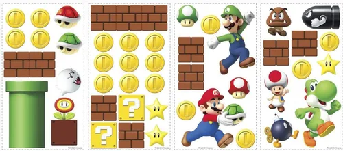 Vista 6 de RoomMates Pegatinas y papeles pintados de Super Mario Bros