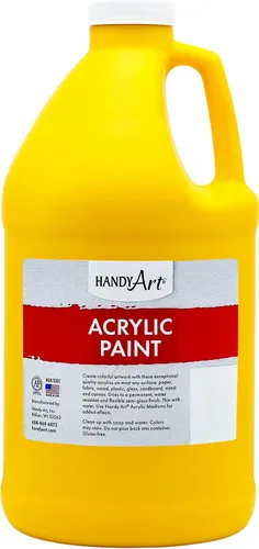 Vista 34 de Handy Art Pintura acrílica, juego de 12 colores, botellas de 16 onzas, acrílico líquido para estudiantes semibrillante, consistencia de flujo