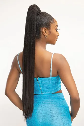 Vista 2 de REMY ILLUSION Snatch&Wrap - Extensión de cola de caballo, recta, 34 pulgadas, (BUTLER SCOTCH)