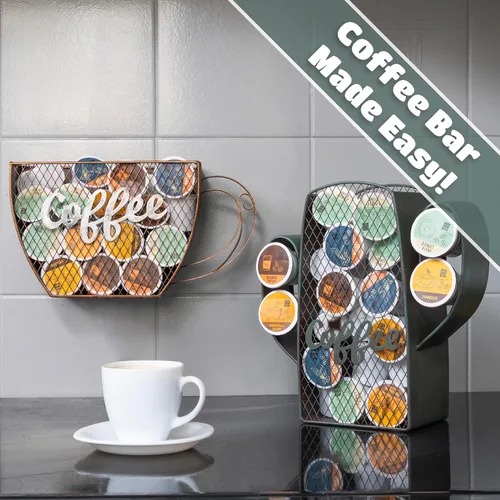 Vista 6 de Made Easy Kit Organizador de cápsulas de café, decoración funcional de la barra de café para el hogar, accesorios de almacenamiento de encimera