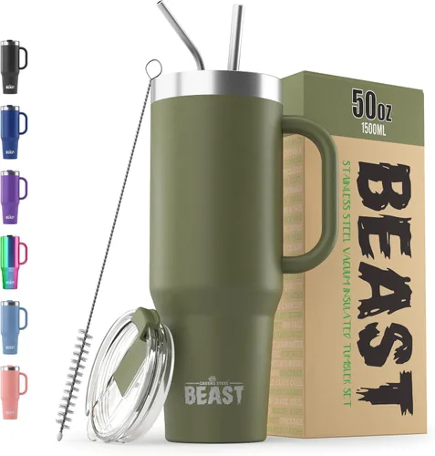 Vista 32 de Beast Vaso de 10 oz de Acero Inoxidable con Aislamiento al Vacío para Café y Hielo de Doble Pared Termo de Viaje (Blanco Ártico)