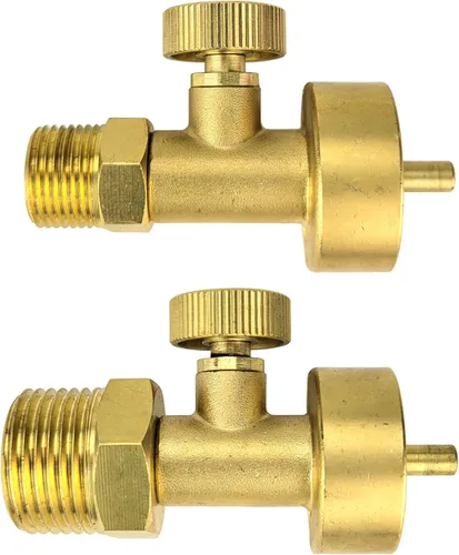 Vista 7 de Adaptador de oxígeno con válvula - CGA-601 (tanque de 1.4 onzas/recipiente) a CGA-540 (regulador de oxígeno)