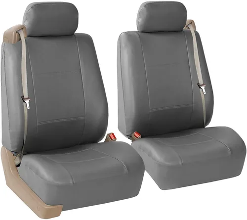 Vista 7 de FH GROUP FH-PU002-1013 – 1013 Classic exquisita cubre asiento, banco divisible, gris/negro