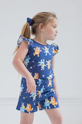 Vista 4 de Bluey French Terry Sleeveless Romper Infant to Big Kid