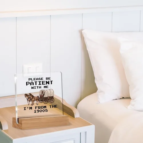 Vista 6 de Divertida placa acrílica retro de regalo para amigos, compañeros de trabajo, regalos occidentales para mujeres, hombres, mejores amigos, decoración