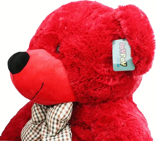 Vista 4 de Joyfay Oso de peluche rojo gigante, 47 pulgadas (4 pies), enorme animal de peluche suave, gran regalo para el día de San Valentín, Navidad