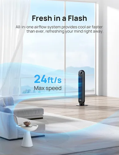 Vista 6 de Dreo Paquete de ventilador de torre inteligente para dormitorios