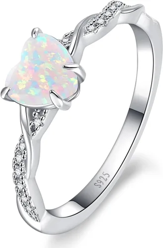 Vista 12 de Yaresul Anillo de promesa de corazón de 1.25 quilates para mujer, anillos Plata de ley 925 de zafiro creado