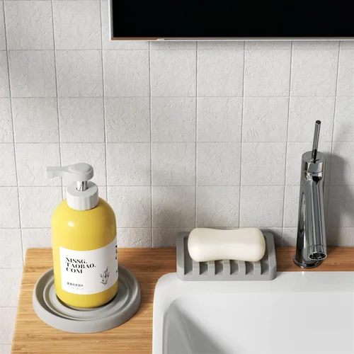 Vista 4 de Jabonera molde de silicona para cemento DIY Bandeja de jabón casera Moldes de superficie curvada Decoración de arte Herramientas de baño