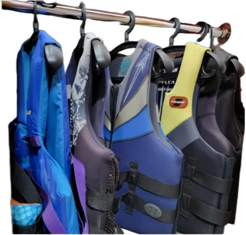 Vista 7 de Perchas resistentes giratorias anchas para invierno para chaquetas Negro