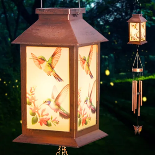 Vista 10 de JOBOSI Ramo de la madre, carillón de viento conmemorativo con tubo negro, regalos decorativos, adecuado para interiores y exteriores, perfecto