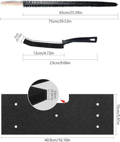 Vista 6 de Kit de limpieza de 6 piezas para lavadora y secadora GE, cepillo