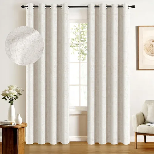 Vista 24 de Cortinas 100% Blackout Shield para puerta corrediza, cortinas extra anchas de 108 pulgadas de largo, cortinas con ojales para puerta de patio, 50