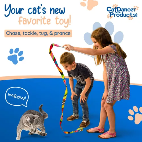 Vista 2 de Varita mágica de juguete para amantes de gatos Cat Dancer, Paquete de 1, Multicolor