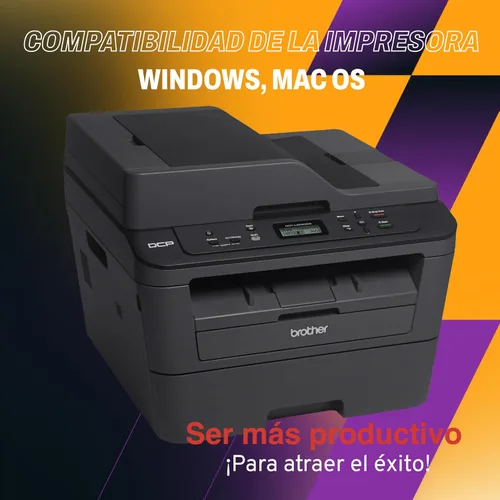 Vista 6 de Impresora láser inalámbrica compacta Brother DCPL2540DW, Negro