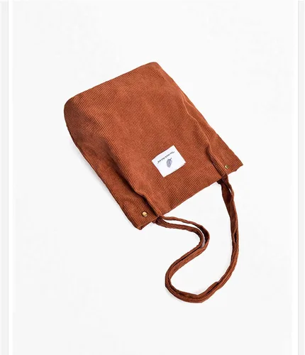 Vista 6 de WantGor Bolso de mano o de hombro de pana y de gran capacidad para mujer