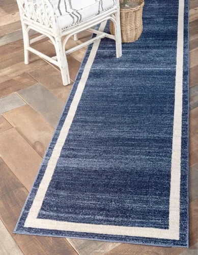 Vista 22 de Alfombra Unique Loom colección Del Mar - Maria (2,16 m x 3,05 m, Rectangular, Azul marino/ Marfil)