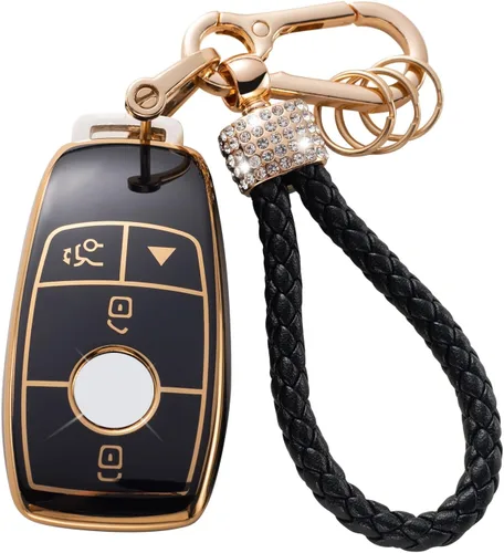 Vista 25 de Gematay - Funda para llavero Cadillac, carcasa protectora compatible con Escalade CTS SRX XT5 ATS CT6 5 botones llave remota Smart Key Protector