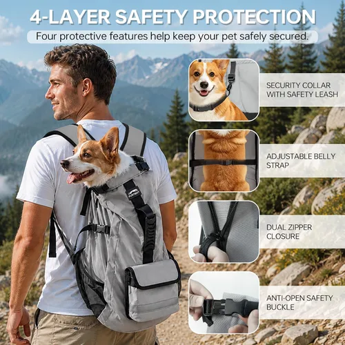 Vista 2 de Mochila transportadora para perros pequeños y medianos, bolsa de viaje