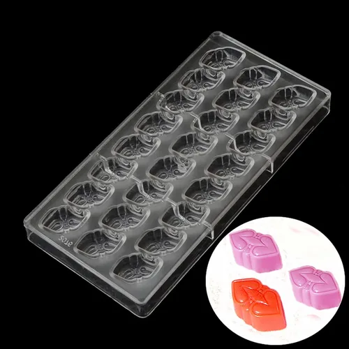Vista 6 de Grainrain Moldes de chocolate de plástico, moldes de caramelo de corazón, moldes de policarbonato de plástico, herramienta para hornear pastelería
