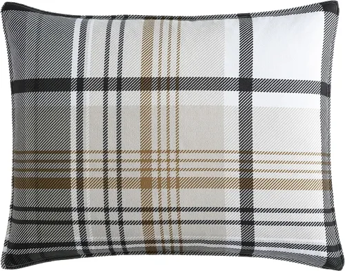 Vista 5 de Eddie Bauer - Juego de edredón Queen, ropa de cama reversible a cuadros, elegante y cálida decoración del hogar (gris normandía, Queen)