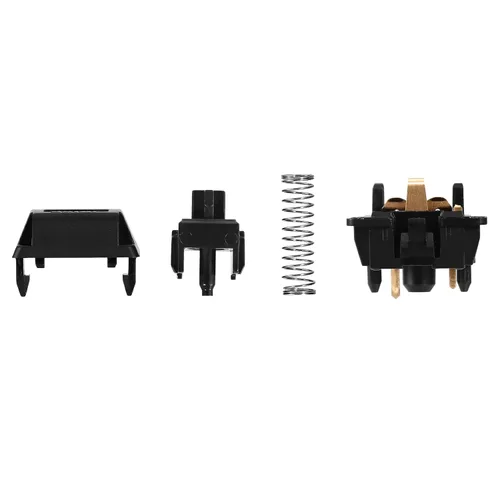 Vista 5 de JWICK Interruptores lineales negros V2, JWK Black Linears 2.06 oz carcasa completa de nailon Thocky 5 pines interruptores de teclado mecánicos
