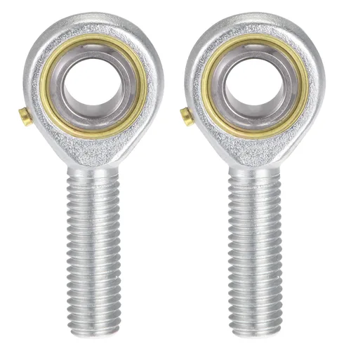 Vista 8 de uxcell 2 unids POS5 Rodamiento de extremo de varilla esférico de 0.197 in de diámetro de junta autolubricada M5x0.8 Conector de rosca macho de mano