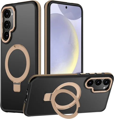 Vista 68 de Funda para Samsung Galaxy S24 Plus, soporte de anillo magnético ajustable [compatible con Magsafe], [protección a prueba de golpes de grado militar]