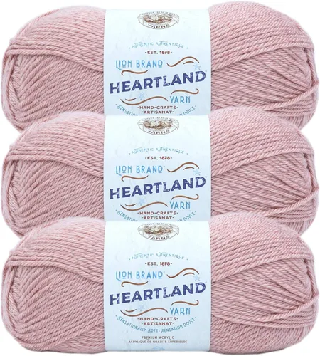 Vista 27 de Lion Brand Yarn Heartland Yarn, Hilo de Peso Medio para Tejer, Ganchillo y Manualidades, 1 Paquete, Great Smoky Mountains Grandes Montañas Humeantes