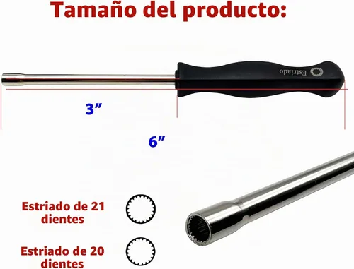 Vista 4 de Kit de herramientas de ajuste de carburador estriado de 20 y 21 dientes