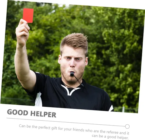 Vista 9 de 10 tarjetas de árbitro de fútbol rojo oficiales de fútbol estándar tarjetas de expulsión y advertencia ideales para juegos deportivos y kits