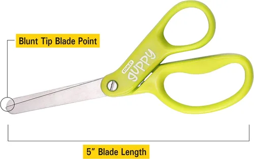 Vista 3 de Stanley Guppy tijeras para niños de 5 pulgadas, Colores Variados