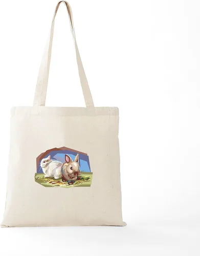 Vista 6 de CafePress Lop Eared Bunny - Bolsa de lona reutilizable beige, Caqui, S