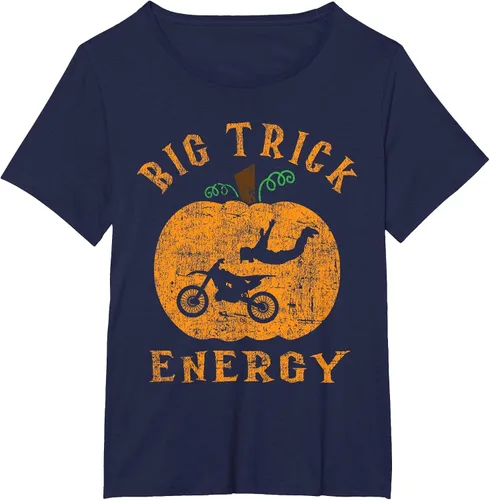 Vista 38 de Dirt Bike Motocross Halloween - Pumpkin Jack O Lantern T-Shirt Asphalt Grey
