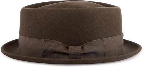 Vista 2 de AKIO&AQUIRAX Sombreros Fedora para hombres y mujeres, 100% lana australiana, sombrero Fedora para hombre con ala corta, fieltro clásico con correa