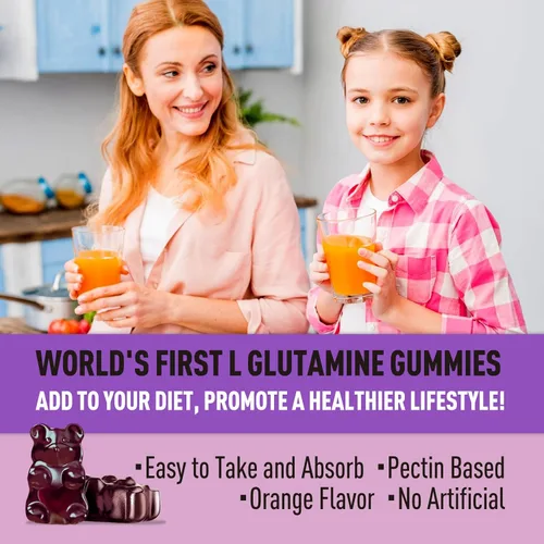 Vista 7 de L Glutamine - Gomitas de 1000 mg, alivio muscular y apoyo inmunológico, suplemento de aminoácidos con glicinato de magnesio, veganas y sin OMG, sin