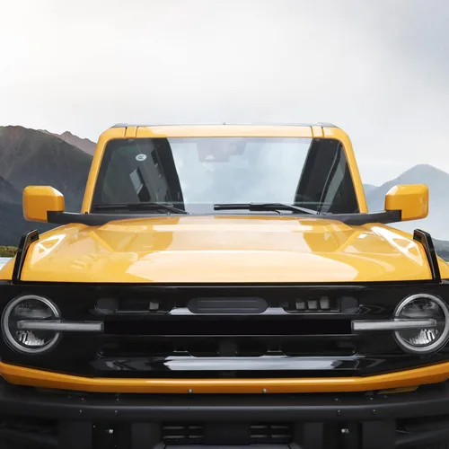 Vista 6 de JeCar Cubiertas de visera de sendero de capó, accesorios de decoración exterior de ABS para Ford Bronco 2021-2022, acabado de fibra de carbono
