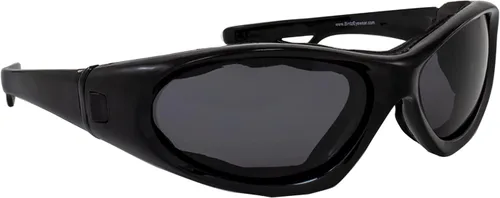 Vista 7 de Hurricane Eyewear Category-5 Water-Sports Floating Goggles Interchangeable to Sunglasses Black Frame w/Polarized Smoke Lens