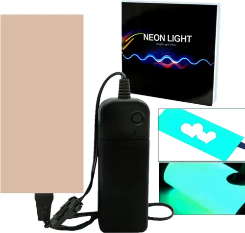 Vista 15 de Ourbest EL - Luz brillante de neón de 3.3 ft – 3 modos de permanencia/flash lento/estroboscópico rápido, kit de luz electrouminiscente para disfraz