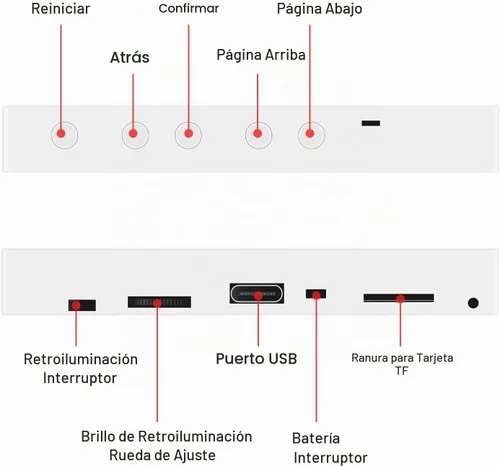 Vista 7 de Mini lector de libros electrónicos con pantalla de tinta de 2.66 pulgadas, dispositivos lectores electrónicos para visualizar archivos TXT y EPUB
