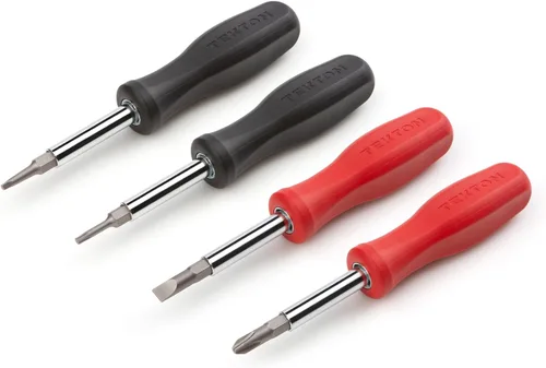 Vista 20 de TEKTON Destornillador multi-punta Phillips/ranurada 6-en-1 (#1 x 3/16 pulgadas, #2 x 1/4 pulgadas, Negro) DMS14001
