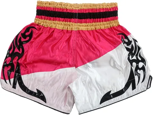 Vista 2 de NAMAZU Pantalones cortos Muay Thai para hombres y mujeres, pantalones cortos de kickboxing de alta calidad para gimnasio y boxeo.