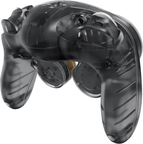 Vista 8 de eXtremeRate Placa trasera negra transparente para controlador Nintendo GameCube, cubierta de carcasa de repuesto personalizada con botones