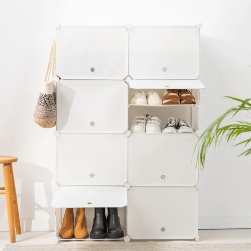 Vista 3 de Zapatero Modular Portátil InnovaGoods Blanco