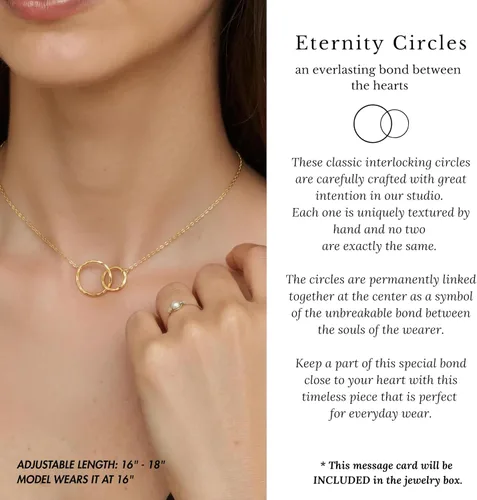 Vista 6 de HOPE LOVE SHINE Bonus Mother Wedding Day Message Card Gift - Yellow Gold Plated/Silver Plated Brass Necklace Present
