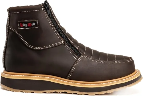 Vista 8 de King Welt Ultra Flex 6 "339 cremallera doble densidad ligero hombres botas de trabajo Habana