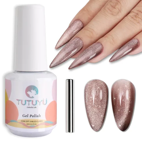 Vista 19 de Esmalte de uñas en gel color púrpura oscuro de medianoche - 15ml de esmalte de uñas en gel Jelly color morado negro, color traslúcido